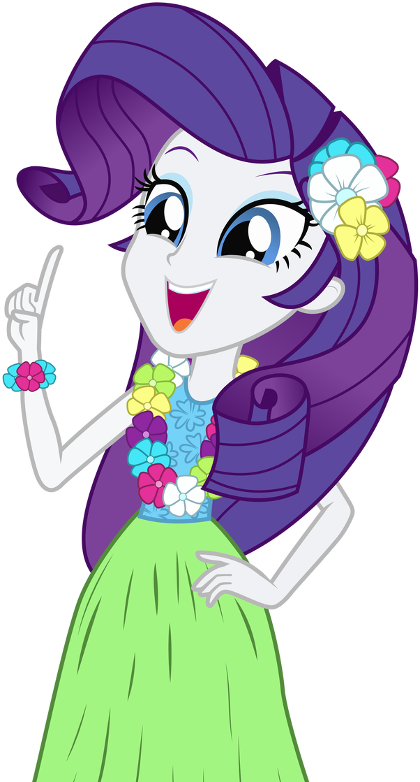 Hula Rarity By Mohawgo - My Little Pony Equestria Girls Hawaii (693x1153)