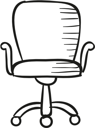 512 X 512 4 - Desk Chair Line Drawing (512x512)