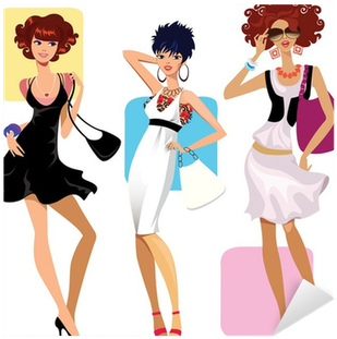 Fashion Women Sticker • Pixers® • We Live To Change - Cartoon (400x400)