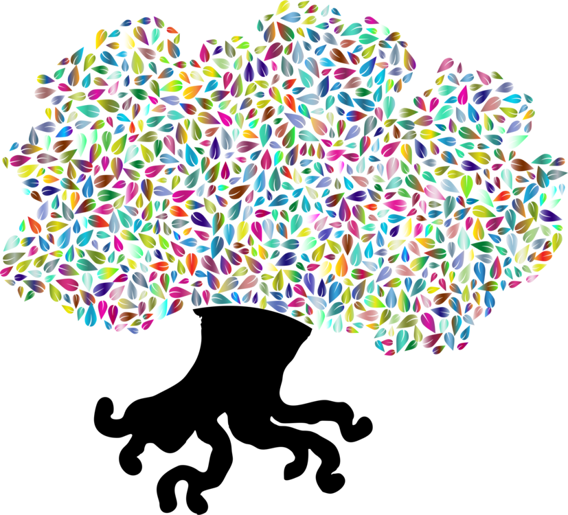 Tree Silhouette Leaf Art - Silhouette Banyan Tree Png (827x750)