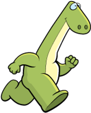 Running Boy - Cartoon Rhino Running (400x400)