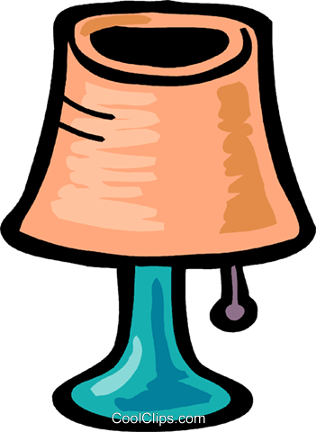 Living Room Lamp Royalty Free Vector Clip Art Illustration - Living Room Lamp Royalty Free Vector Clip Art Illustration (351x480)