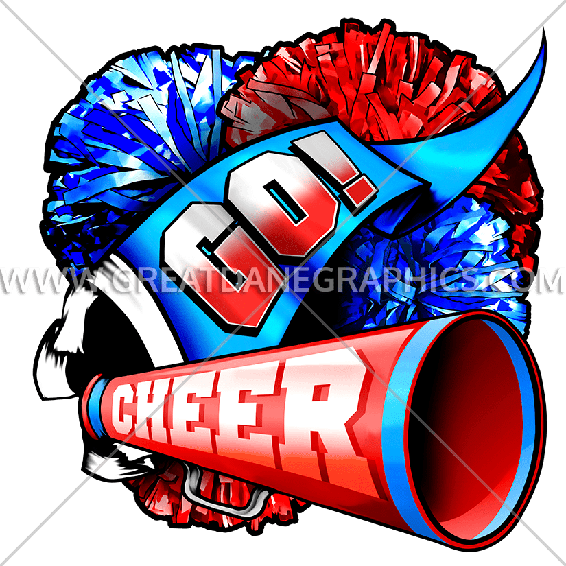 Pom Poms Clipart Red - Cartoon Cheer Horn (825x825)