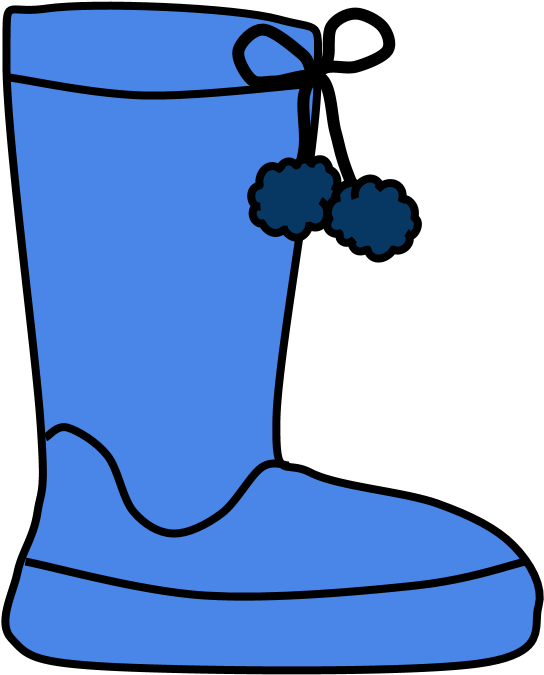 Boots, Pom-poms, Snow, Rain, Blue, - Snow Boot (816x1056)