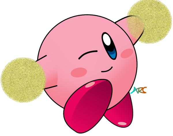 Kirby With Pompoms By Arcanum15 - Fsk 16 (600x474)