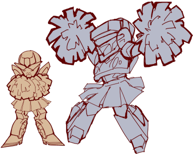 Cheerleading Ninjas For My Dear Prowlingninja 'cause - Illustration (400x314)