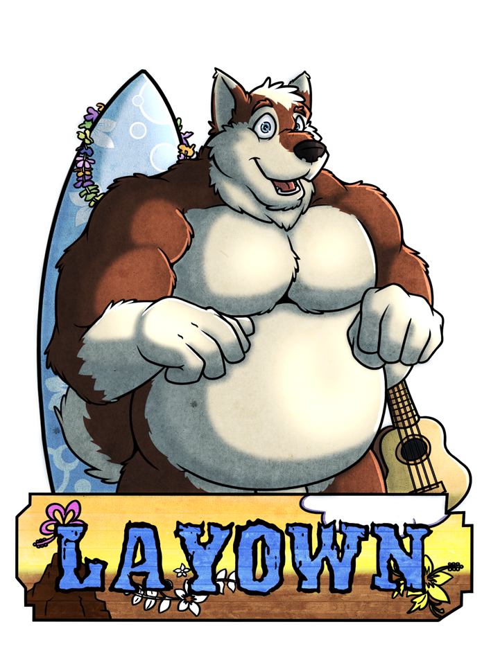 Summer Party Badge Lay0wn - Cartoon (906x989)