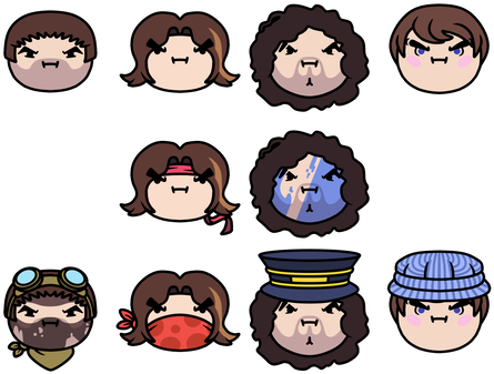 Game Grumps By What The Frog - All Game Grumps Faces (467x350)