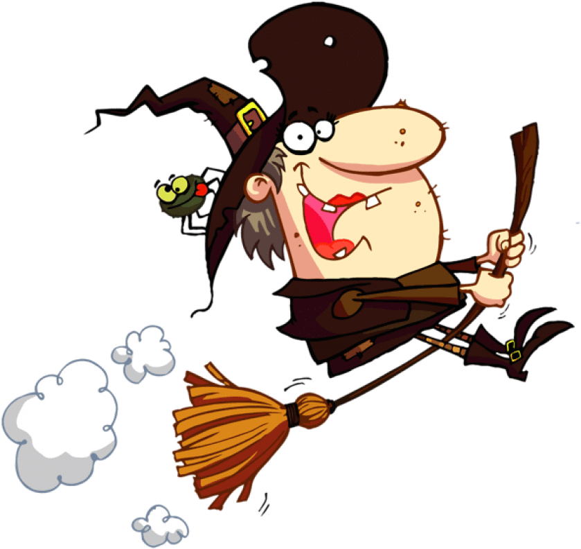 Free Png Download Halloween Funny Witch Png Images - Funny Halloween Clip Art (850x807)