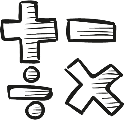Math Clipart - Maths Png Black And White (400x400)