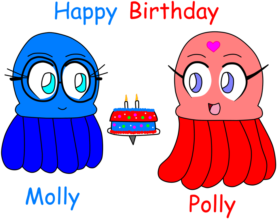 Happy Birthday Polly And Molly By Benthecutesquirrel - Blue Eyes Birthday (1003x797)