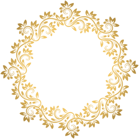 Free Png Download Gold Deco Round Border Clipart Png - Golden Border Round Png (480x480)