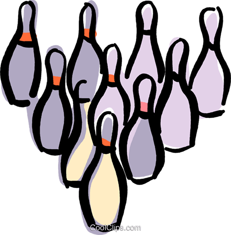 Bowling Pins Royalty Free Vector Clip Art Illustration - Aiea Alley Restaurant Logo (472x480)