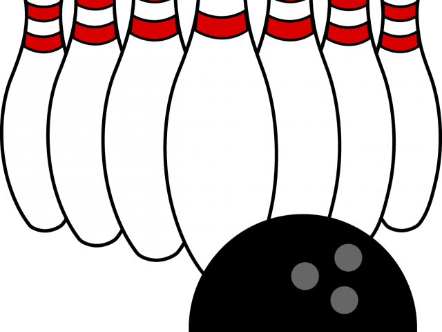 Bowling Clipart Skittles - Transparent Cartoon Bowling Pins (640x480)