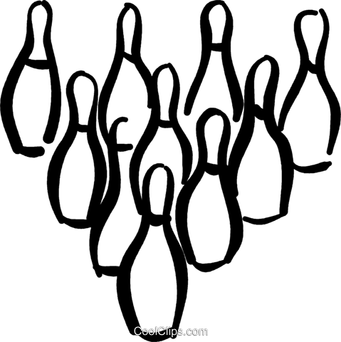 Bowling Pins Royalty Free Vector Clip Art Illustration - Aiea Bowl (479x480)