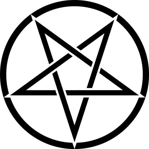 Satanic Star Symbol - Pentacle Transparent (480x480)