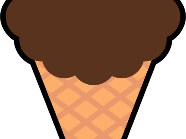 Ice Cream Clipart Chocolate - Icecream In A Cone Clipart (640x480)