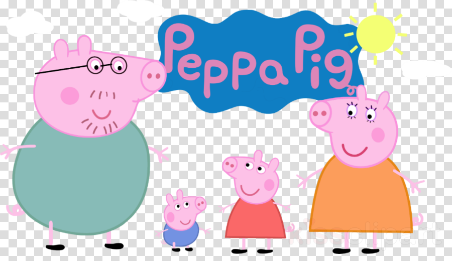Peppa Pig Clipart Daddy Pig Mummy Pig - Peppa Pig Logo Transparent (900x520)
