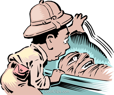 Cartoon Mummy Royalty Free Vector Clip Art Illustration - Cartoon Mummy (480x399)