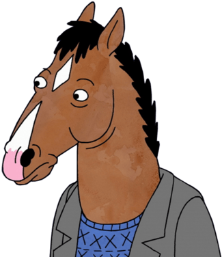 Sad Horse Clipart - Bojack Horseman Stickers Png (380x380)