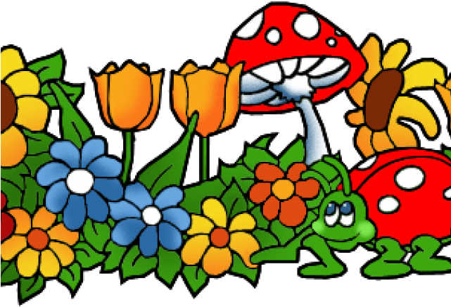Spring Flowers Clipart - Flower Garden Clip Art (640x480)