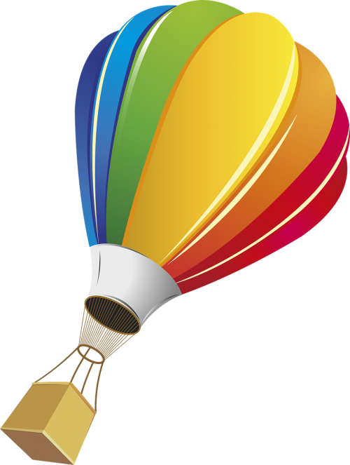 Air Balloon,yellow, - Globo Aerostatico De Colores Png (500x663)