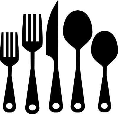 Dark - Utensilios De Cocina Vector (400x385)