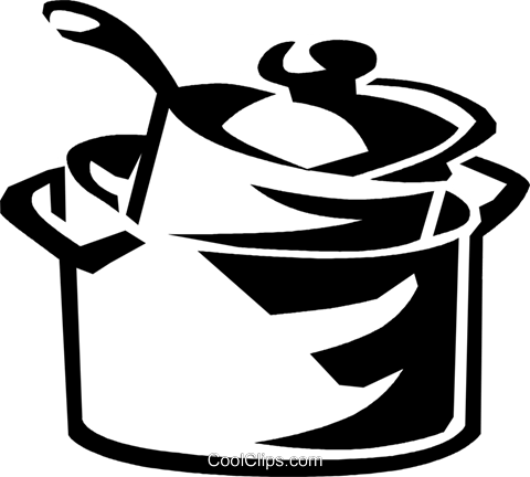 Cooking Pots Royalty Free Vector Clip Art Illustration - Töpfe Und Pfannen Clipart (480x432)