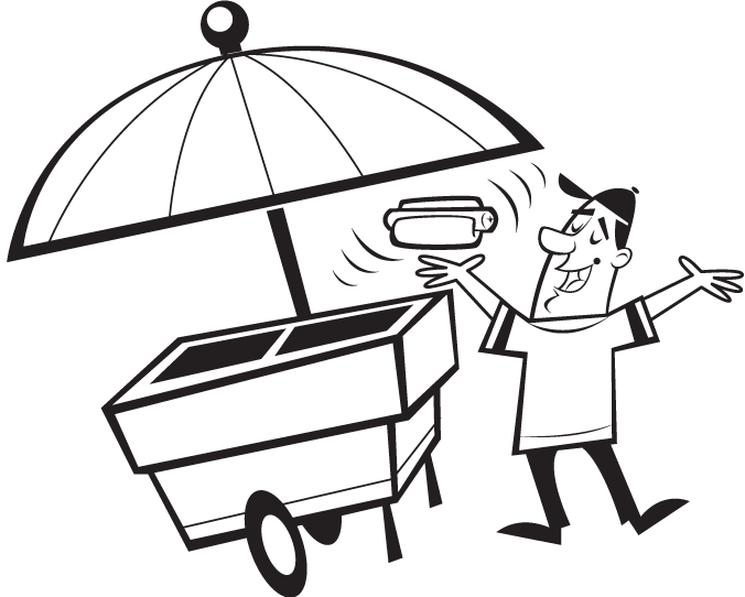 Here's Where We Will Be - Hot Dog Stand Drawing Easy (676x542)