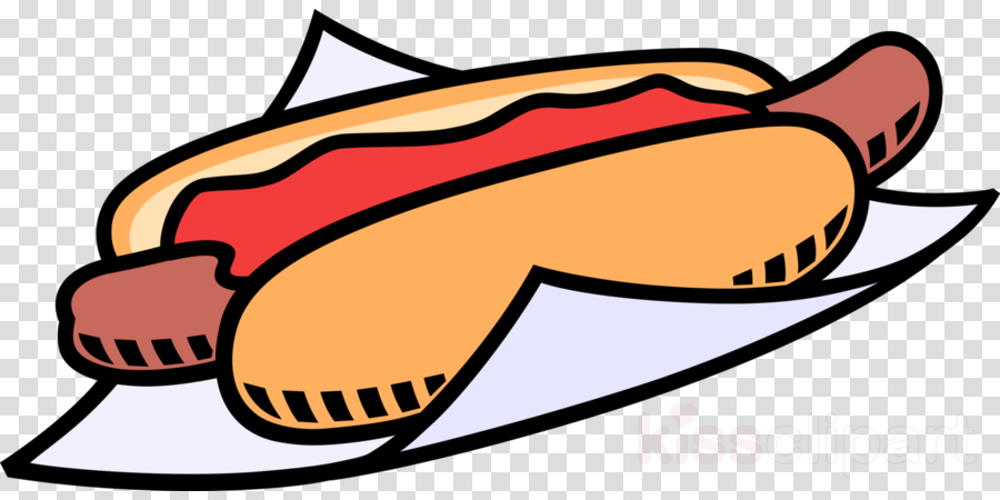 Hot Dog Clipart Hot Dog Hamburger Barbecue - Hot Dog (900x450)