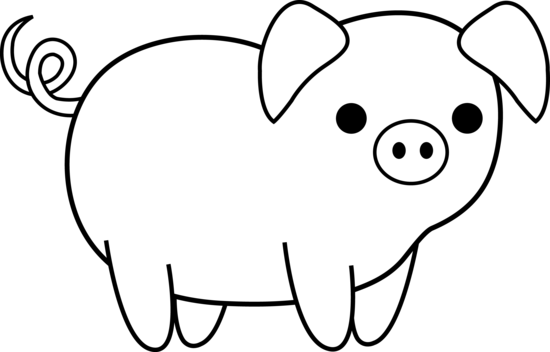 Clipart Black And White Animals (550x352)