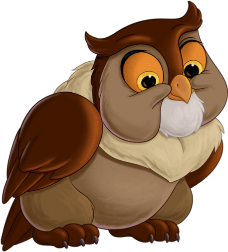 Free Png Download Bambi Friend Owl Transparent Clipart - Bambi Owl Png (480x524)