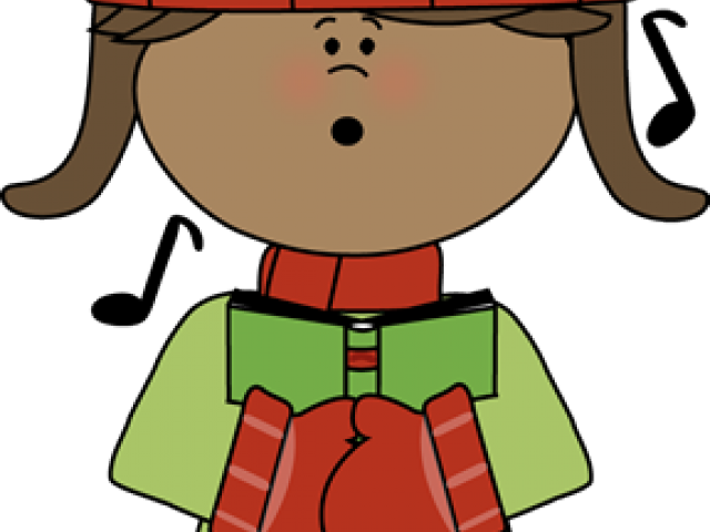 Christmas Clipart Cute - Cute Children Caroling Christmas Clipart (640x480)