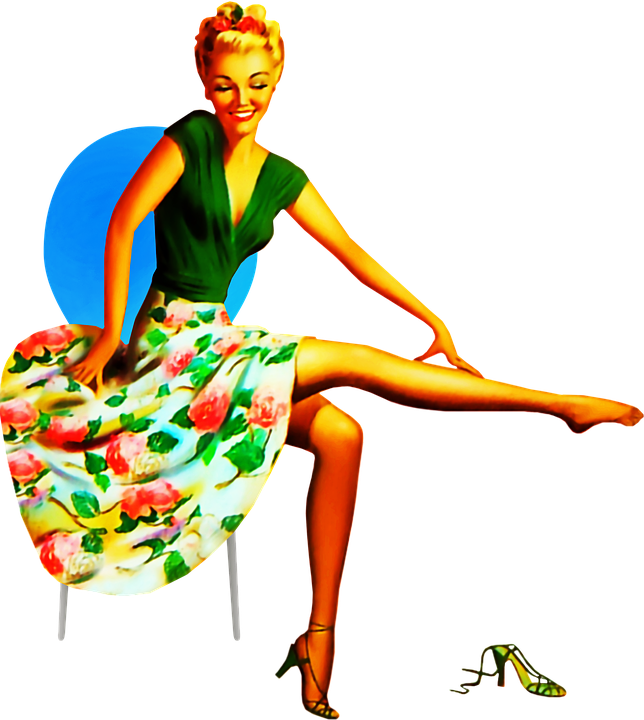 Pin Up Png - 50's Girls Transparent Png (644x720)