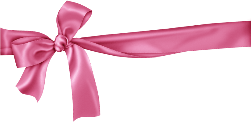 Pink Bow Clipart Transparent Background Clipartfest - Transparent Background Pink Ribbon Png (850x414)