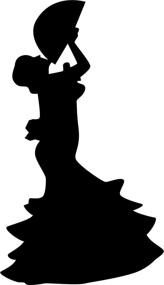 Dancer Silhouette Png - Siluetas De Bailarinas De Flamenco (566x980)