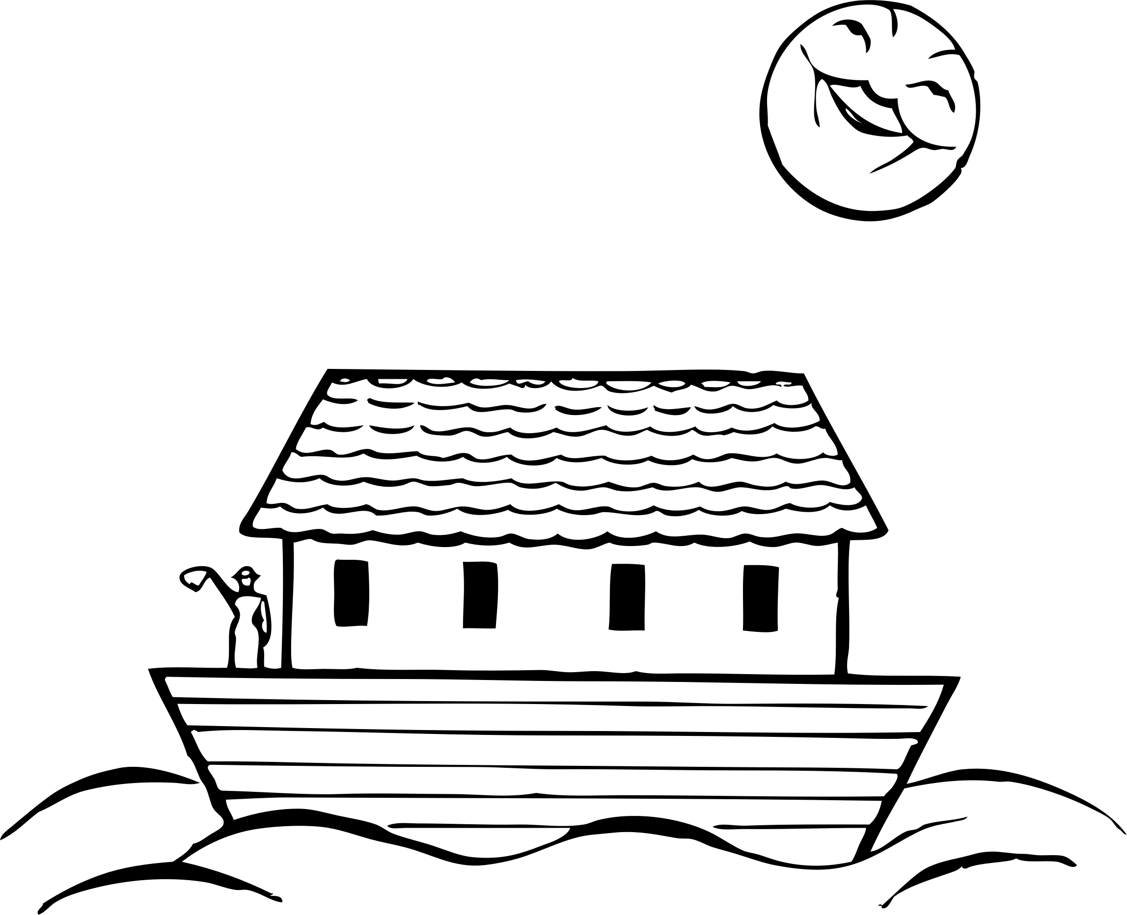 Small Resolution Of Ark Clipart Group - Ark Clipart Black And White (2295x1865)