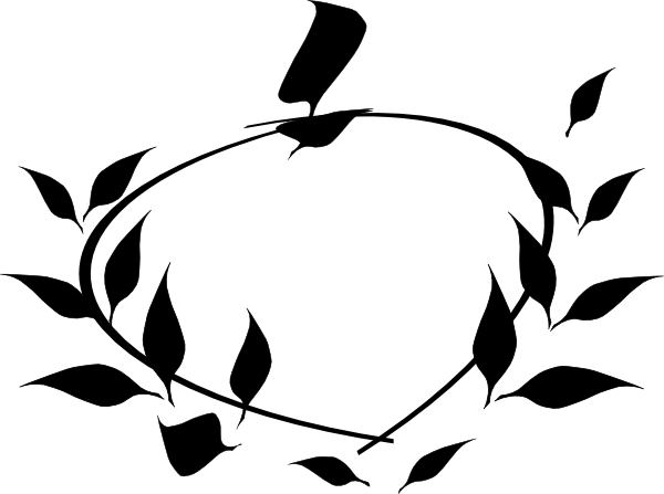 Coroa De Louros Preto Png (600x447)