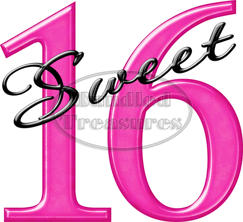 Sweet 16 Clip Art (500x457)