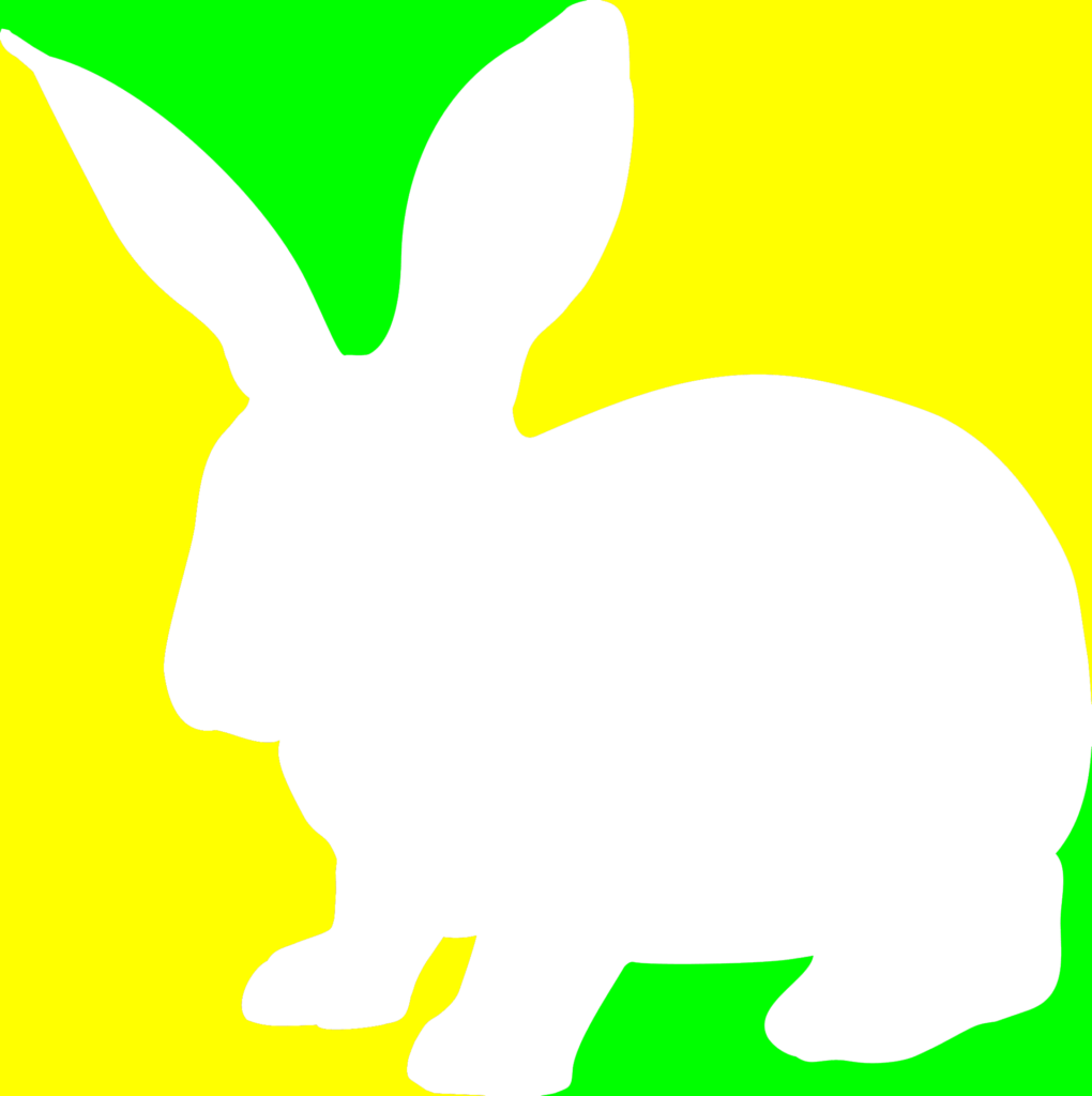 White Rabbit - - Rabbit Silhouette Transparent Background (1020x1024)