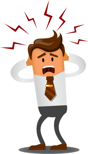 Being Chased By Your Client For A Mock Up, But Your - Cartoon People In Debt Png (537x567)