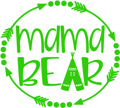 Mama Bear With Arrows And Teepee Vinyl Decal Sticker, - Baby Bear Decal (400x400)