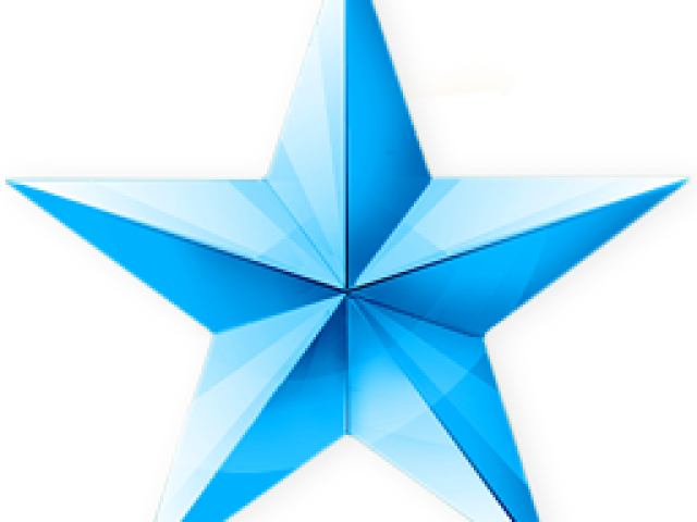 Blue Transparent Star Png (640x480)