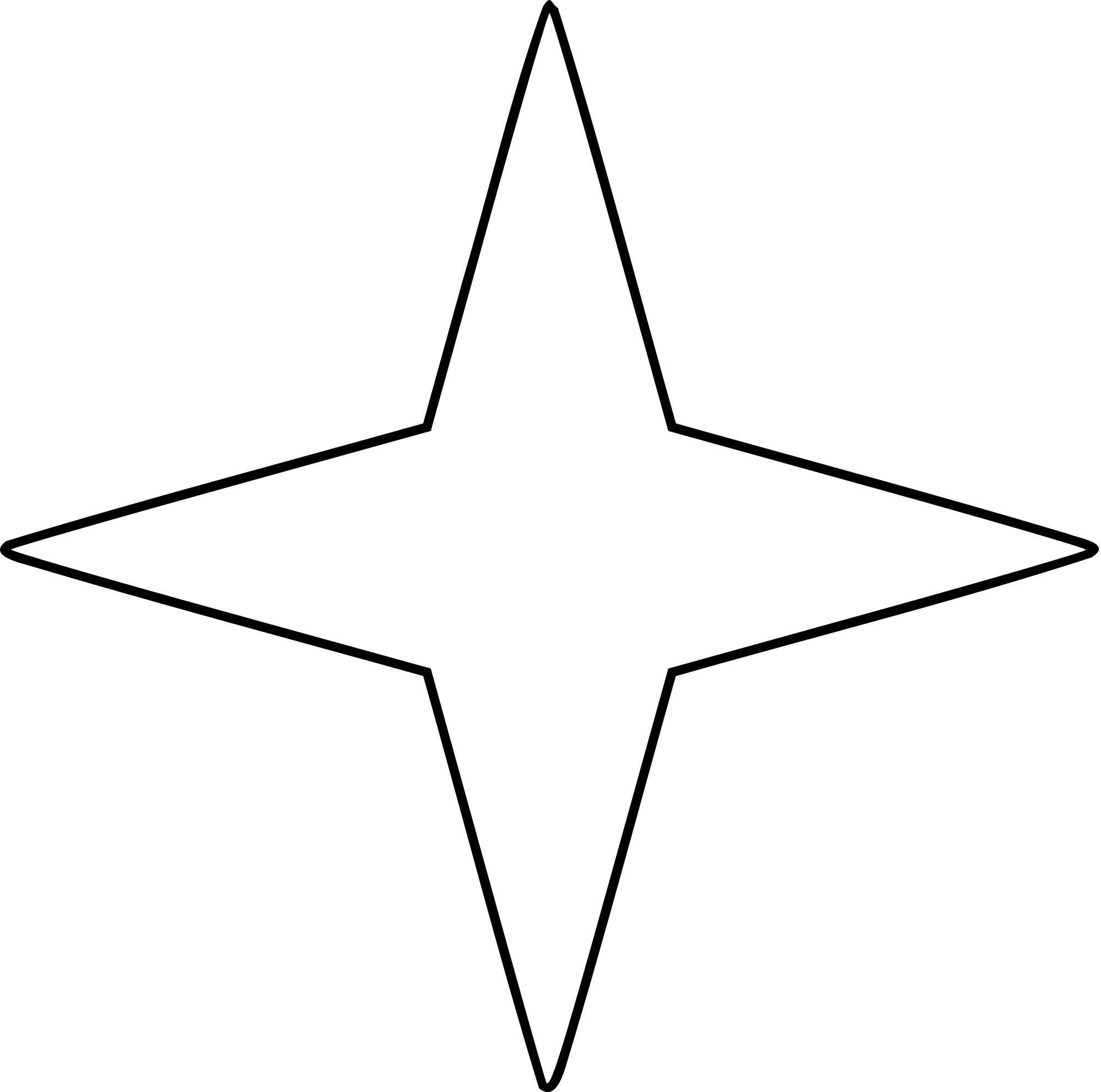 2000 X 1983 2 - 4 Point Star Svg (2000x1983)