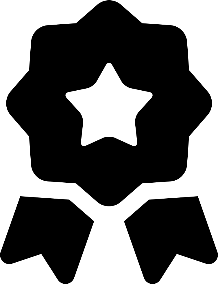 Medal Of Star Shape With Ribbon Tails Comments - Machine Parts Clip Art (754x981)