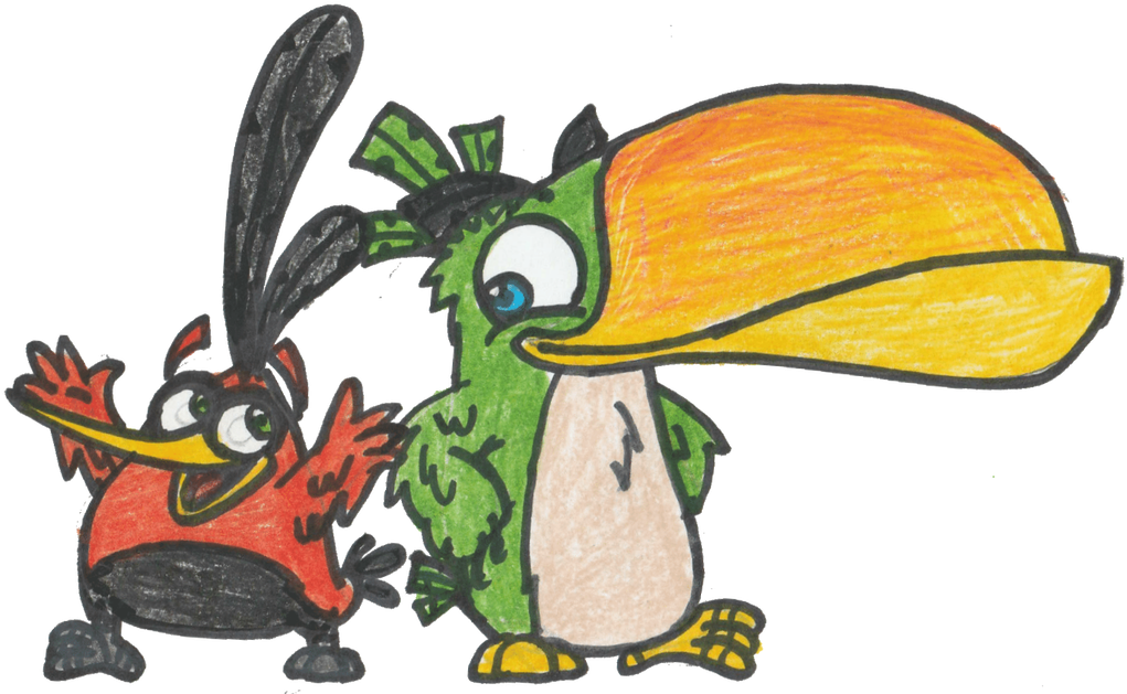 Two Best Friends By Drquack64 - Cartoon (1024x658)