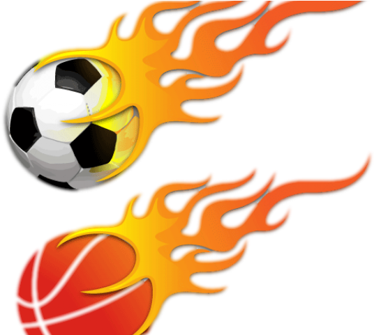 Fire Clipart Basketball - Ball On Fire Png (640x480)