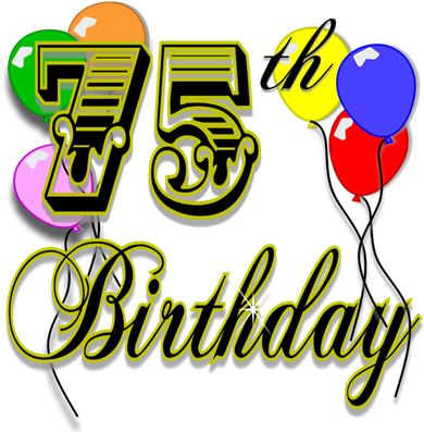 Happy 75th Birthday Foil Banner - Happy 75th Birthday Foil Banner (400x400)