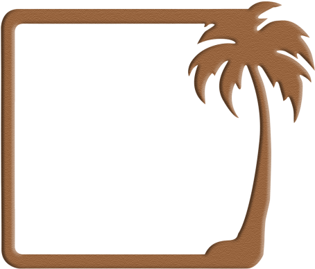 Palm Tree Frame Transparent (458x407)