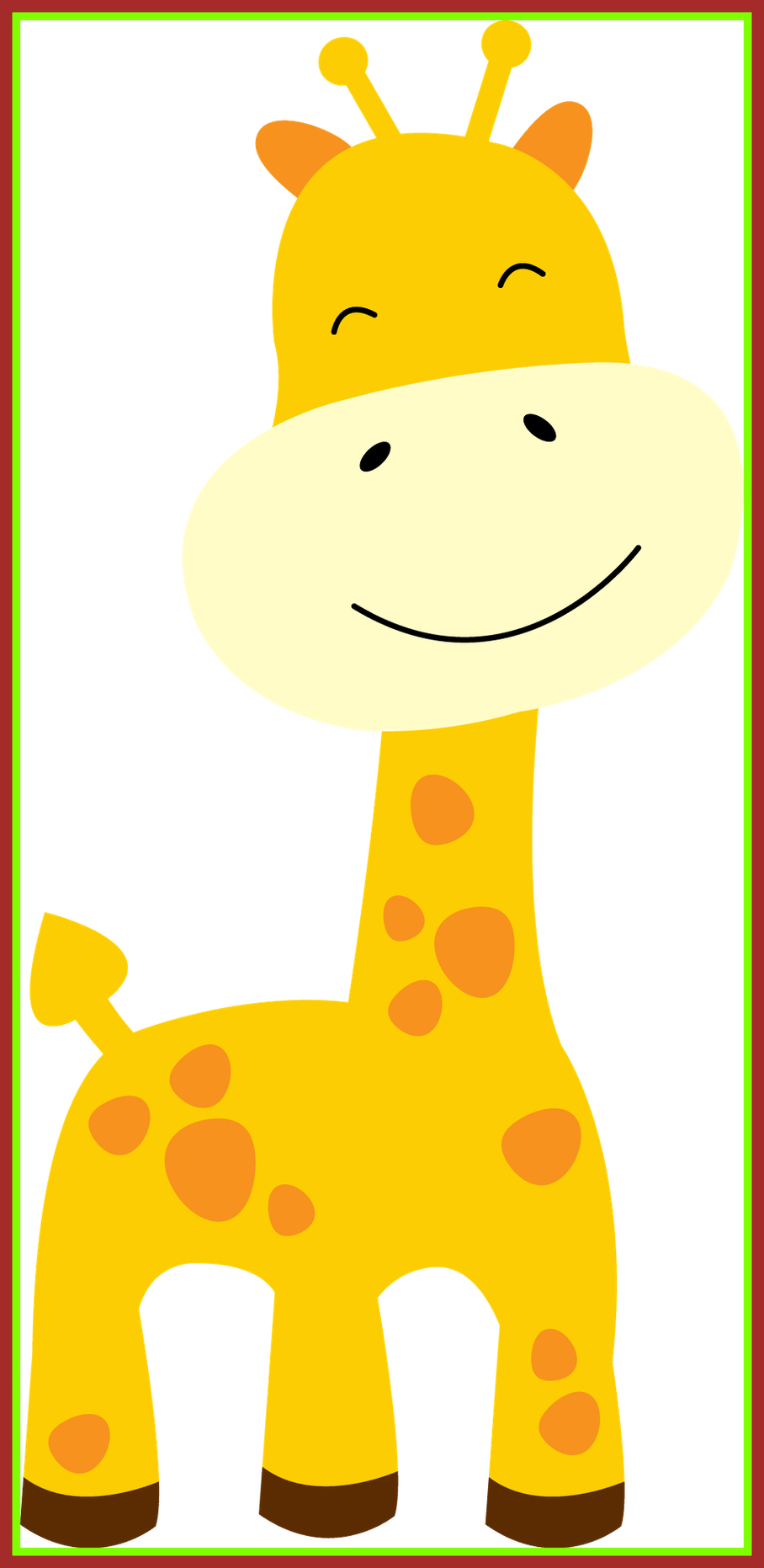 Lion Clipart Baby Animal - Baby Shower Giraffe Clipart (908x1862)